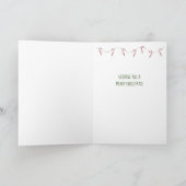 メリークリスマスサンタクロースRudolphトナカイ赤 シーズンカード (内部)