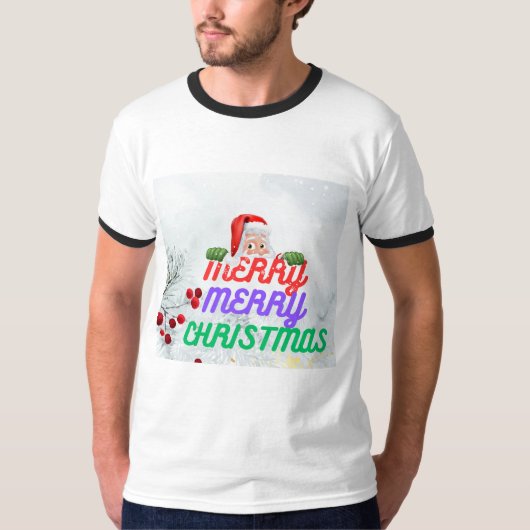メリークリスマスサンタクロースTシャツ Tシャツ (正面)