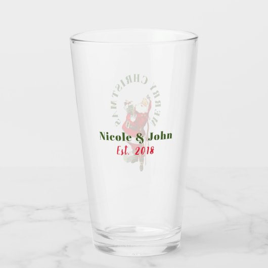 メリークリスマスサンタグラスヴィンテージタンブラー タンブラーグラス (裏面)