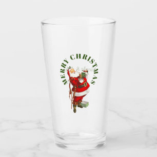 メリークリスマスサンタグラスヴィンテージタンブラー タンブラーグラス