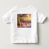 メリークリスマスサンタグラフィックTシャツ – 喜びを広げる トドラーTシャツ (裏面)