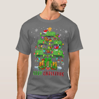 メリークリスマスサンタゴミートラッククリスマスツリーLig Tシャツ