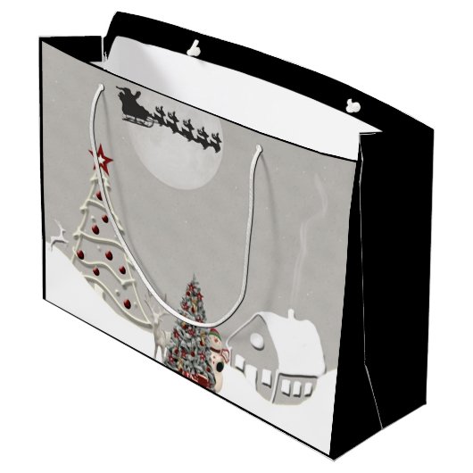 メリークリスマスサンタシーンLG抱き枕 ラージペーパーバッグ (裏面アングル)