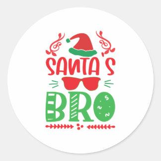 メリークリスマスサンタスブラザー ラウンドシール