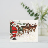 メリークリスマスサンタスリートインディアホリデー シーズンポストカード (スタンド正面)