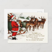 メリークリスマスサンタスリートインディアホリデー シーズンポストカード (正面/裏面)