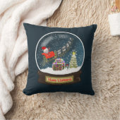 メリークリスマスサンタスレイトリンダースノーグローブ クッション (ブランケット)