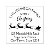 メリークリスマスサンタスレッジ セルフインキングスタンプ (デザイン)