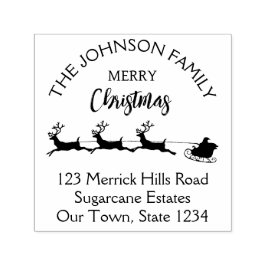 メリークリスマスサンタスレッジ セルフインキングスタンプ