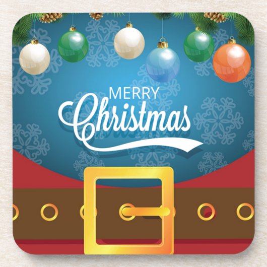 メリークリスマスサンタスーツ コースター (正面)
