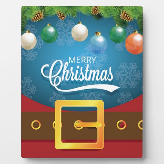 メリークリスマスサンタスーツ フォトプラーク (正面)