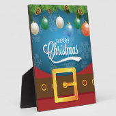 メリークリスマスサンタスーツ フォトプラーク (側面)