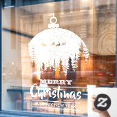 メリークリスマスサンタズスソリオーナメントホリデー ウィンドウサイン (カフェ窓)