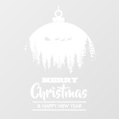 メリークリスマスサンタズスソリオーナメントホリデー ウィンドウサイン (シート)