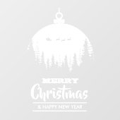 メリークリスマスサンタズスソリオーナメントホリデー ウィンドウサイン (シート)