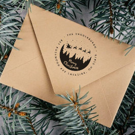 メリークリスマスサンタズライカスタム差出人住所 セルフインキングスタンプ