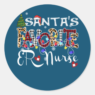 メリークリスマスサンタズERお気に入りのナースクリスマス ラウンドシール
