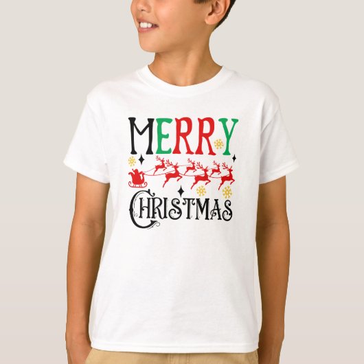 メリークリスマスサンタソリ–61049 Tシャツフード付きスウェットシャツ Tシャツ (正面)