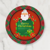 メリークリスマスサンタタータンチェックプレイド フェイバータグ (裏面)