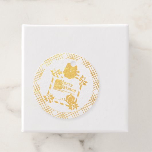 メリークリスマスサンタタータンチェックプレイド フェイバータグ (箱)