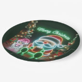 メリークリスマスサンタテディ ペーパープレート (アングル)