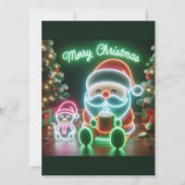 メリークリスマスサンタテディ 招待状 (正面)