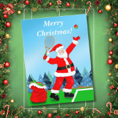 メリークリスマスサンタテニス シーズンポストカード