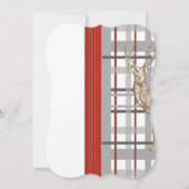 メリークリスマスサンタディアPlaidフラットグリーティングカード カード (裏面)