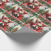 メリークリスマスサンタデザイン ラッピングペーパー (角)