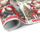 メリークリスマスサンタデザイン ラッピングペーパー (ロールコーナー)