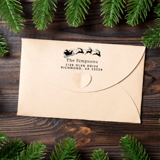 メリークリスマスサンタトインデア差出人住所 セルフインキングスタンプ