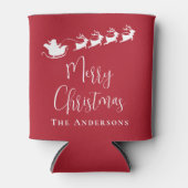 メリークリスマスサンタトナカイ赤 缶クーラー (正面)