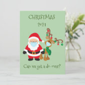 メリークリスマスサンタトナカイ顔マスク2020 シーズンカード (スタンド正面)