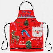 メリークリスマスサンタトナカイ エプロン (正面)