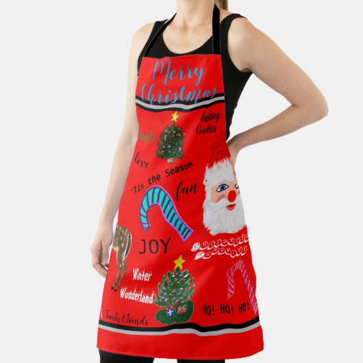 メリークリスマスサンタトナカイ エプロン (インサイチュ)