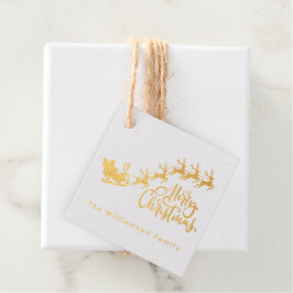 メリークリスマスサンタトナカイ フェイバータグ