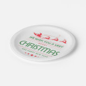 メリークリスマスサンタトナカイ |休日 ペーパープレート (アングル)