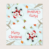 メリークリスマスサンタトリートグディーバッグラベル 名刺 (外部フラット)