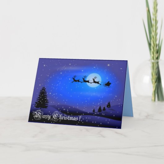 メリークリスマスサンタナイト空はがき シーズンカード (正面)