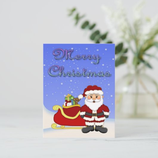 メリークリスマスサンタハガキ シーズンポストカード (スタンド正面)