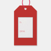 メリークリスマスサンタハットお洒落ビーチシーン ギフトタグ (裏面)