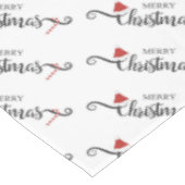 メリークリスマスサンタハットとキャンディーキャン テーブルクロス (アングル)