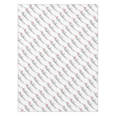 メリークリスマスサンタハットとキャンディーキャン テーブルクロス (正面)