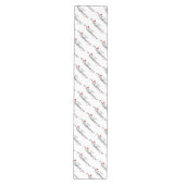 メリークリスマスサンタハットとキャンディーキャン ミディアムテーブルランナー (正面)