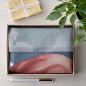 メリークリスマスサンタハットとクリスマスホリー 薄葉紙 (ギフト)