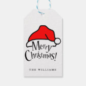 メリークリスマスサンタハットギフトラベル ギフトタグ (裏面)