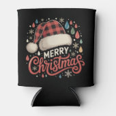 メリークリスマスサンタハットクリスマスファミリーホリデー 缶クーラー (正面)