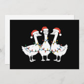 メリークリスマスサンタハットダックスホリデークリスマスダック シーズンカード (正面/裏面)