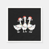 メリークリスマスサンタハットダックスホリデークリスマスダック スタンダードカクテルナプキン (正面)