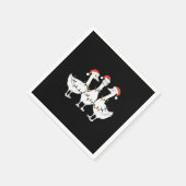 メリークリスマスサンタハットダックスホリデークリスマスダック スタンダードカクテルナプキン (角)